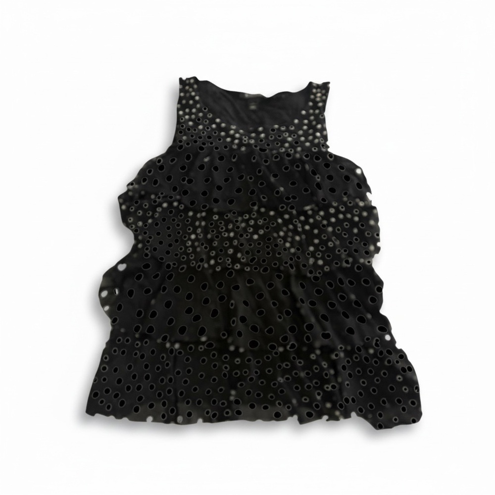 White House Black Market‎ Black and White Polka Dot Dress sleeveless top